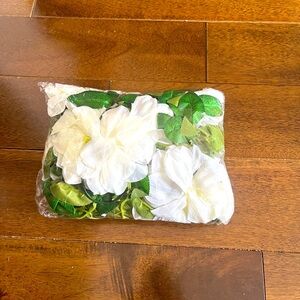 Bag of white artificial flowers for parties brand new in bag